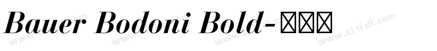 Bauer Bodoni Bold字体转换